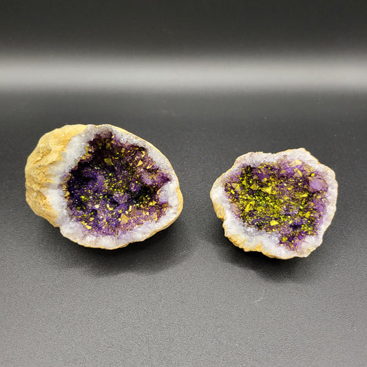 Bedampfte Bergkristall-Drusen – Amethystzauber der Natur