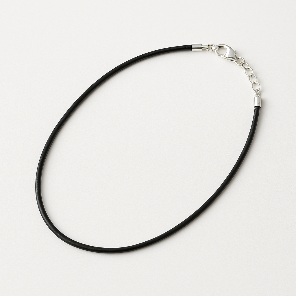 Stylische Lederhalskette - Ideal zu Kristall-Anhängern