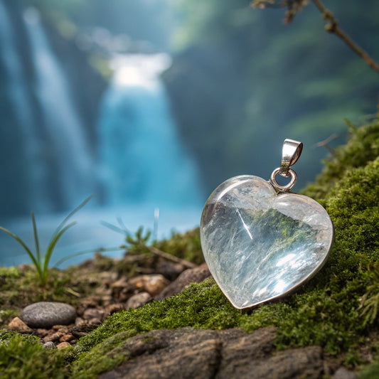 Bergkristall Herz-Anhänger – Klare Energiezärtlichkeit