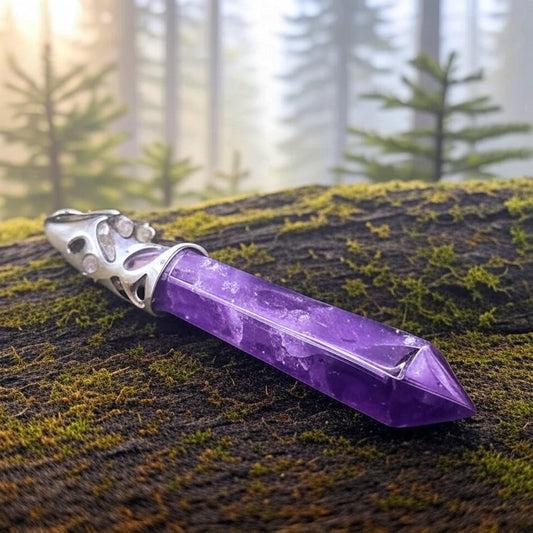 Amethyst Kristallspitzen-Anhänger – Strahlen der Ruhe